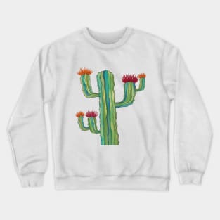 Watercolor Cactus Crewneck Sweatshirt